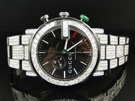 mens diamond gucci watch cheap|gucci watch on sale men's.